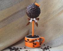 How to make a simple do-it-yourself coffee topiary