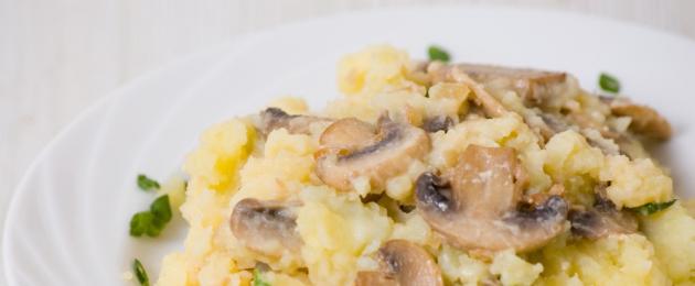 Как приготовить картошку с грибами – рецепты вкусных блюд. Вкусные блюда из грибов с картофелем: рецепты приготовления Вторые блюда с грибами и картошкой