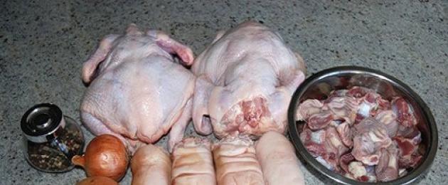 Pollo y cerdo en gelatina.  Muslos de cerdo en gelatina con pollo Cómo cocinar la carne en gelatina para que quede sabrosa y transparente
