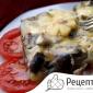 오븐에 버섯을 곁들인 감자 : 사진이 담긴 요리법 시트에 오븐에 버섯을 곁들인 감자