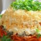 Salads with Korean carrots - piquant and charming taste Carrot salad with chips