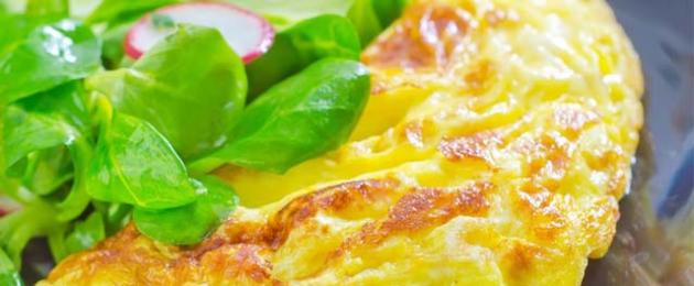 Omlet: tehnologija i tradicija.  Kako skuvati omlet sa mlekom u tiganju Delikatan i prozračan francuski omlet