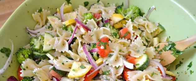 Delicious 360 pasta salad.  Pasta salad - the best culinary recipes.  How to properly and tasty prepare pasta salad