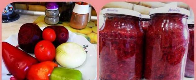 Preparing borscht for the winter in jars recipes.  Beet and cabbage dressing in jars is an easy recipe.  Beet dressing for Ukrainian borscht