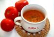 Sopa de puré de tomate - receta clásica
