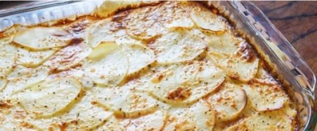 Casserole recipe with meat and potatoes.  Potato casserole with cheese and meat.  How to make a potato casserole.  Step-by-step recipe: potato casserole in the oven