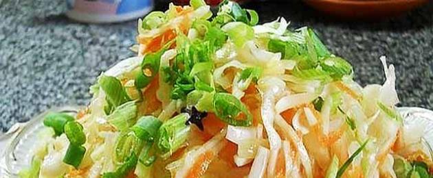 Instant cabbage is spicy.  Spicy cabbage in large pieces, quick cooking.  A simple recipe for quick pickled cabbage