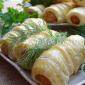 Sausages in puff pastry in the oven