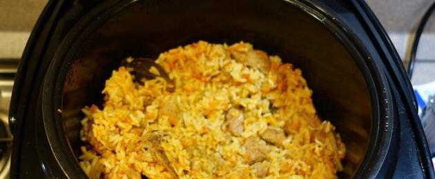 How to cook pilaf in a Kelly slow cooker.  Pilaf in a slow cooker.  Pilaf with pork in a slow cooker - a step by step recipe with a photo
