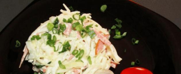 Quick cabbage salad.  How to make a delicious fresh cabbage salad.  “Pastel” of beets and carrots