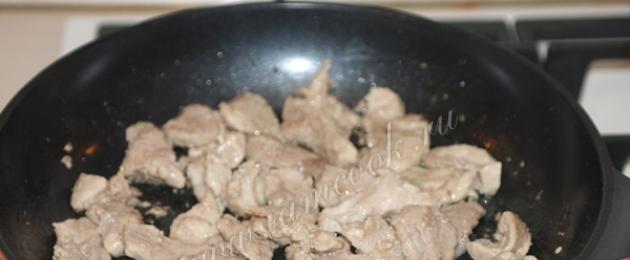 그레이비를 곁들인 돼지고기 굴라시.  그레이비로 쇠고기 굴라시 요리하는 방법 : 단계별 조리법, 요리 팁 밀가루로 굴라시 드레싱