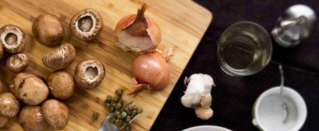 Hígado de pollo con champiñones.  Hígado con champiñones y cebollas: recetas detalladas Recetas para cocinar champiñones con hígado de res