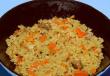 Pilaf in a slow cooker pressure cooker with pork recipe