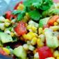 Vienkārši konservētu kukurūzas salāti - recepte
