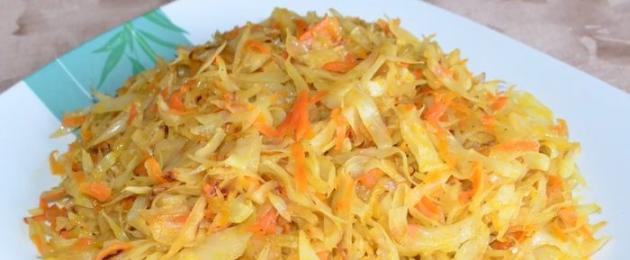 What oil to stew cabbage in.  How to stew cabbage in a frying pan.  Recipes.  Pork stew with cabbage, recipe, photo