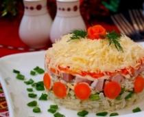 Salata sa šunkom i sirom - 17 recepata za kuvanje kod kuće