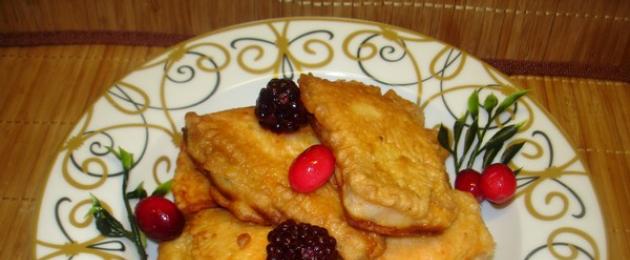 Batter for fish: the best, right recipes.  Dietary and lean batter recipe for fish.  Batter for fish - a classic recipe, on beer, with mayonnaise, cheese, starch and onions How to cook fish in batter with mayonnaise