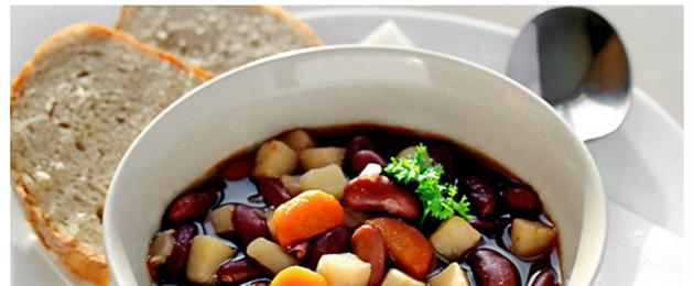 How to cook bean soup: recipes with photos.  Bean soup with meat Bean soup with meat