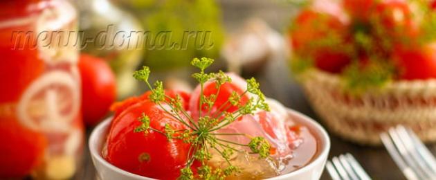 Tomates gelatinizados con gelatina.  Tomates en gelatina: las mejores recetas.  Instrucciones de cocción paso a paso.