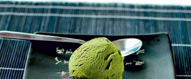 Kako napraviti sladoled od zelenog čaja.  Recepti za sladoled od japanskog zelenog čaja.  Šta je sladoled od čaja i odakle dolazi?