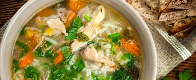 Суп овощной с рисом.  Диетические супы с рисом: рецепты
