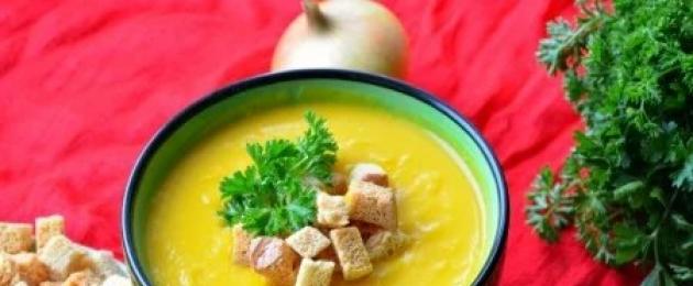 We prepare pumpkin puree soup at home.  Pumpkin puree soup: the best recipes.  Creamy pumpkin soup - classic step-by-step recipe